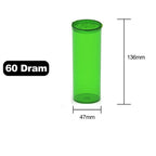 Sandhill Tools Child-Resistant 60 Dram 7.5 Oz Pop-Top Vial with Hinged Lid Airtight Plastic Empty Pill Bottles for Supplements,