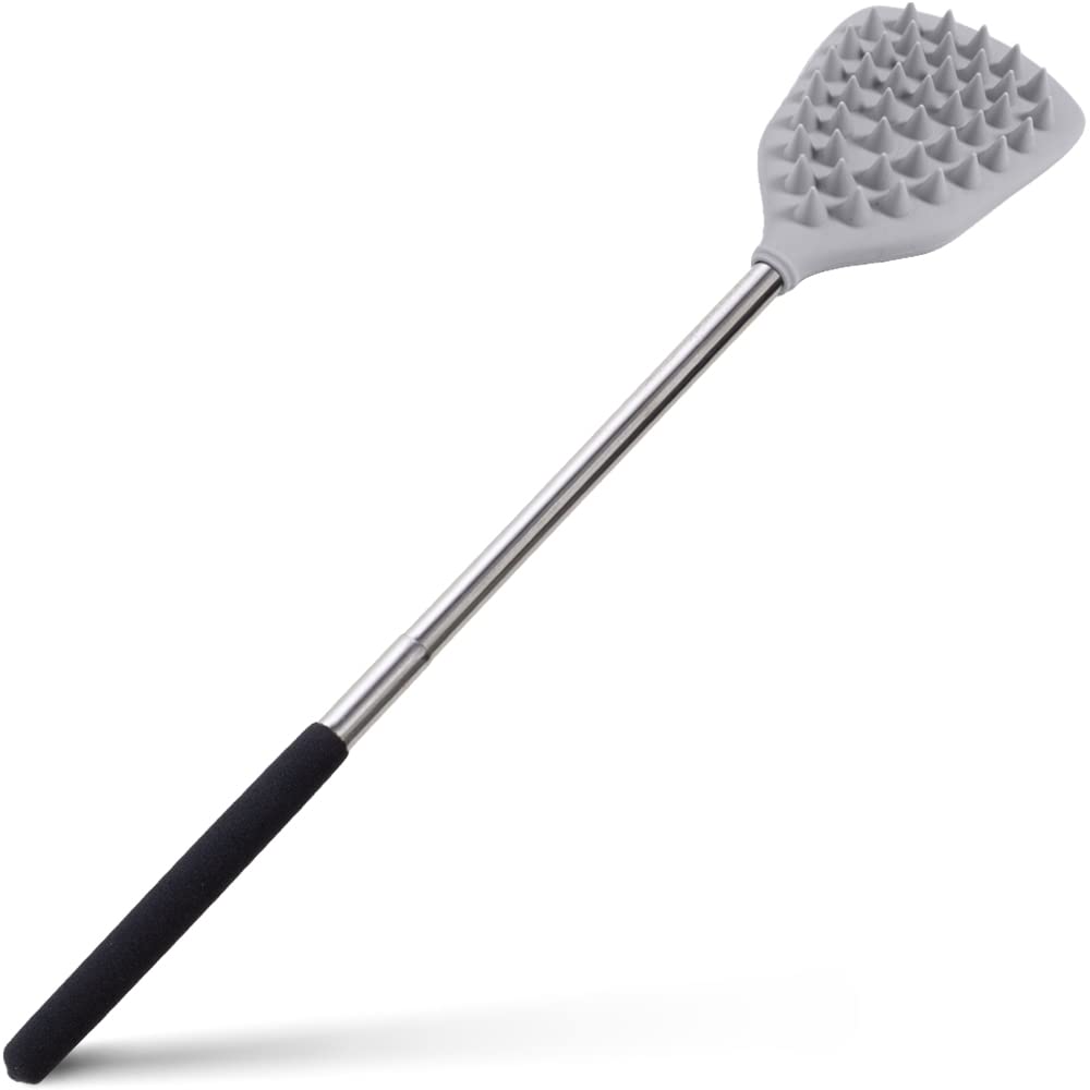 ROUNDS Back Scratcher Dont DamageYour Back Hard Silicon Protrusion Cream applicator Head spa Portable Extendable Telescoping