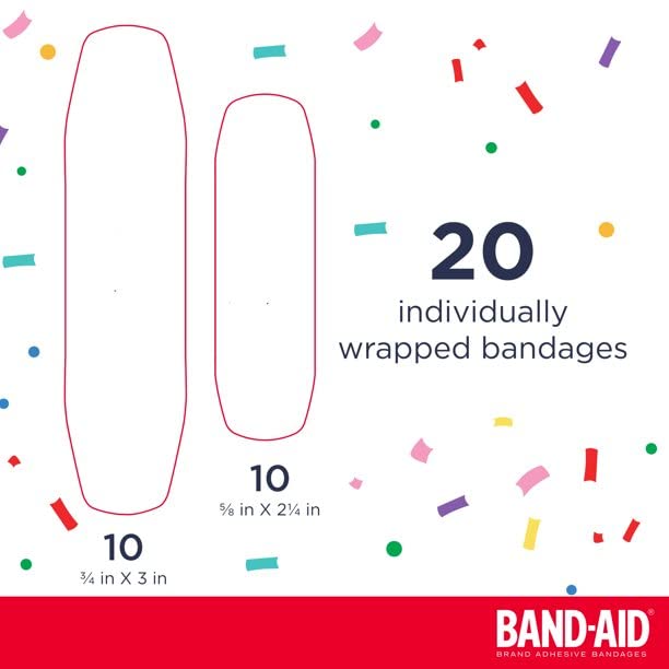 Band-Aid Brand Adhesive Bandages for Minor Cuts and Scrapes, Featuring Hello Kitty for Kids, Assorted Sizes 20 ct (Pack of 24)