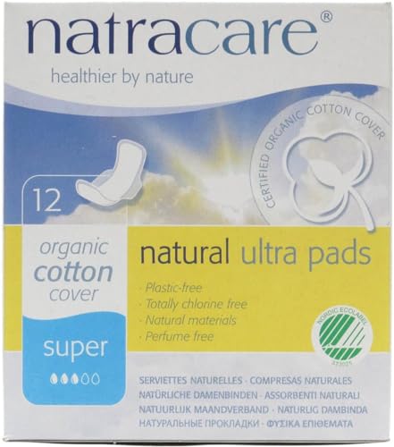 Natracare Pads Ultra With Wing Super 12 Count (3 Pack)
