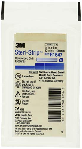 3M Steri-Strip reinforced Skin Closures - 1/2 x 4 - 10 pack of 6 strip envelope (60 strips)