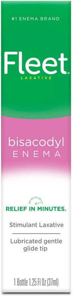 Fleet Bisacodyl Enema, Ready To Use - 1.25 Oz (Pack of 3)