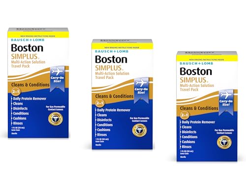 Boston SIMPLUS Multi-Action Solution Travel Kit and Lens Case - from Bausch + Lomb, 1 fl oz (30 mL), Contact Lens Case Included 