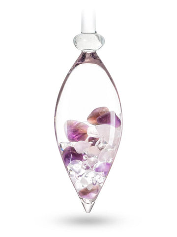VitaJuwel Gemstone Vial WELLNESS with Amethyst, Rose Quartz & Clear Quartz - Balance, Relaxation & Clarity