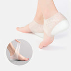 Heel Cup Insoles Half Height Increase Insoles Invisible Silicone Shoe Lift Heel Pads 4.5CM Men Women (for Size 40-46)