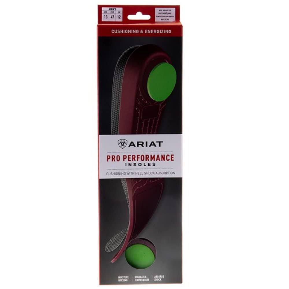 Ariat Pro Performance Insole Wide Square Toe No Color 9.5 D (M)