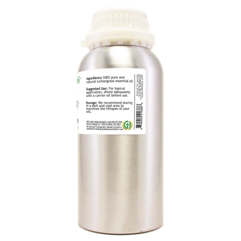 Lemongrass Essential Oil - 16 fl oz - Aluminum Bottle - 100% Essential Oil - GreenHealth