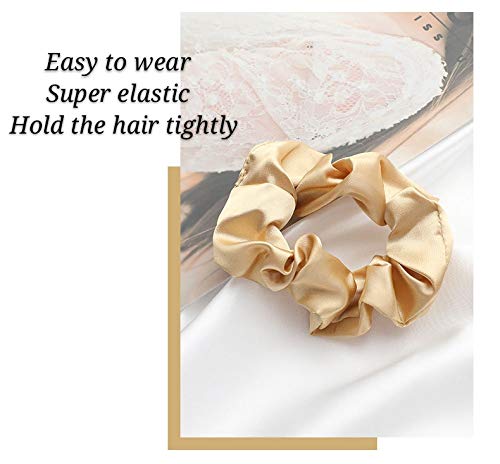 LCBD Silk Satin Sleeping Eye Mask, Gold Sleep Eye Mask Night Blindfold for Women and Men, Soft Breathable Blackout Eyeshade Eye
