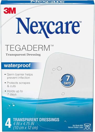 Nexcare Tegaderm Transparent Dressings 4 Inches X 4 4 Inches
