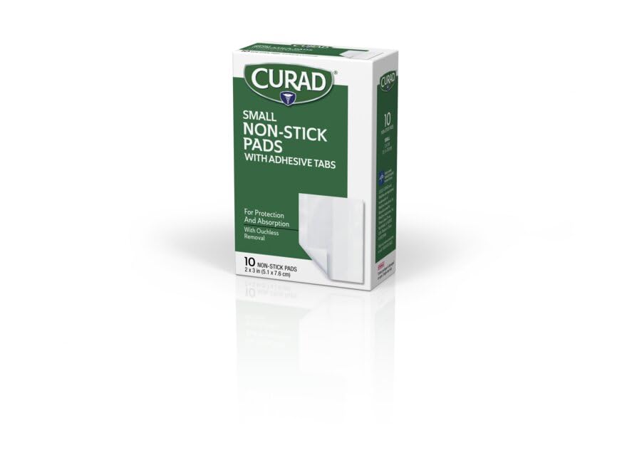 Curad Medium Non-Stick Pads 3 Inches X 4 Inches 10 Each (Pack of 4)