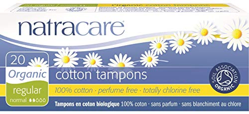 Natracare Organic 100% Cotton Tampons, Regular 20 ea (Pack of 8)
