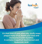 Hyalogic HylaMist Nasal Spray | Hyaluronic Acid Nasal Mist Spray Bottle | Nasal Moisturizer for Dry Nose | Stuffy Nose Relief |