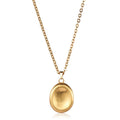 B BBPM Worry Stone Necklace| 14K Gold Plated Dainty Pendant Peaceful Thumb Necklace|Fidget Pendants for Anxiety Relief Meditatio