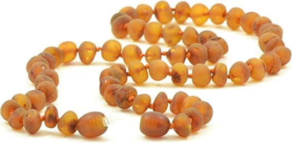 Baltic Amber Necklace for Adult - Natural Amber from Baltic Region, Genuine Baltic Amber (21.6, RAW Cognac)