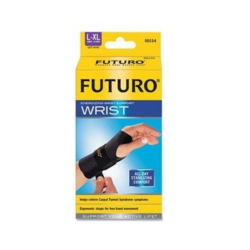 Futuro - Energizing Wrist Support Large/Xlarge Fits Left Wrists 6 3/4 - 8 1/2 Black Product Category: Breakroom And Janitorial/W