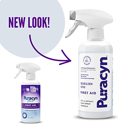Puracyn First Aid Wound and Skin Repair - Wound Care Spray for Cuts, Scrapes, Minor Sores, Minor Burns, and Other Skin Irritatio