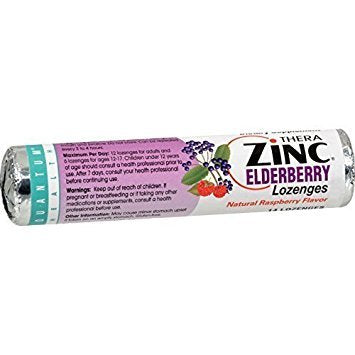 Quantum Research Zinc Elderberry LOzenges, Raspberry - 1.2 Oz, 24 pack (image may vary)