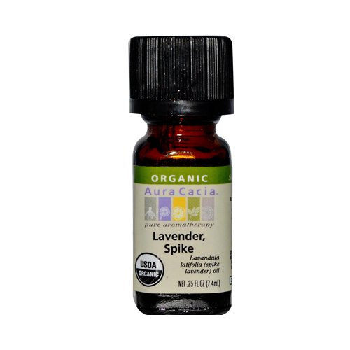 Aura Cacia - Organic Essential Oil - Lavender Spike - .25 oz (1x.25 FZ)