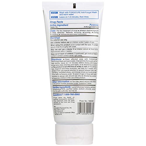 FungiCure Medicated Anti-Fungal Athletes Foot Wash - Treat Athletes Foot in the Shower - 6 fl oz