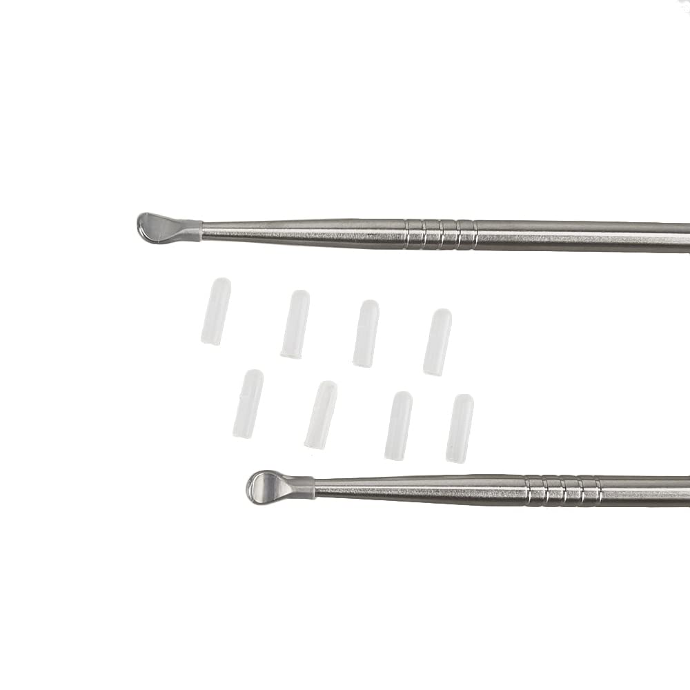 Airgoesin 2pcs Longer 7'' Tonsil Stone Remover Pick Tonsillolith Premium Tool Stainless Steel Oral Cleaner to Get Rid of Bad Bre