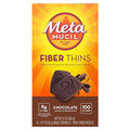 Metamucil Fiber Thins, Psyllium Husk Fiber Supplement, Digestive Health Support and Satisfy Hunger, Chocolate Flavored, 12 Servi