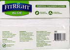 FitRight Aloe Personal Cleansing Cloth Wipes, Scented, 8 x 10 inch Adult Large Incontinence Wipes, 68 count, pack of 12