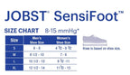 JOBST SensiFoot Diabetic Compression Socks 8-15 mmHg Crew Closed Toe Black Small