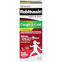 Robitussin Long-Acting Cough and Cold Medicine for Kids, Fruit Punch Flavor - 4 Fl Oz Bottle