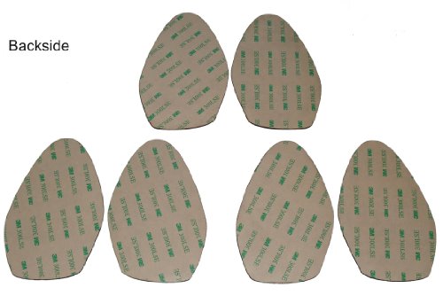 3 Pairs of Stick-on Suede Soles with Industrial-Strength Adhesive Backing, for high-Heeled Shoes. Resole Old Shoes or Convert Yo