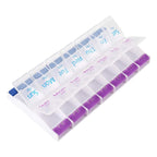 Wopanxye Daily Pill Case Organizer, 7-Day Weekly Medicine Planner Organizer, AM PM, Large Tray 14-Compartment Meds Box Container