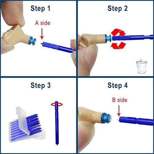 Hearing Aid Ear Wax Guard Filters Cerumen Stop Cleaning Tool Accessories for Phonak/Resound/Widex/Unitron/Jungle Care Blue * 5 P