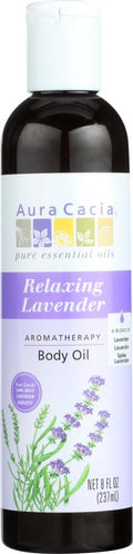 Aura Cacia Lavender Harvest Aromatherapy Body and Massage Oil, 8 Ounce - 3 per case.3