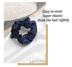 LCBD Silk Satin Sleeping Eye Mask, Navy Sleep Eye Night Blindfold for Women and Men, Soft Breathable Blackout Eyeshade Eye Cover