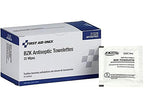 PhysiciansCare 51028 First Aid Antiseptic Towelettes, 25/Box