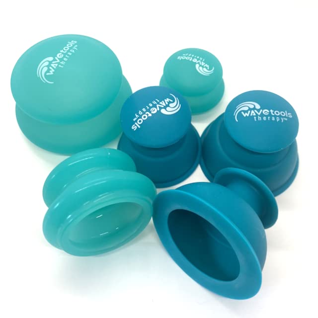 The Ultimate 6 pack mixed cupping therapy set: 2 styles of silicone sport cups with case. Ideal for athletic recovery, trigger p