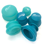 The Ultimate 6 pack mixed cupping therapy set: 2 styles of silicone sport cups with case. Ideal for athletic recovery, trigger p