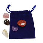 Stones for Anxiety & Depression - Rose Quartz, Amethyst, Citrine, Smoky Quartz & Carnelian - Authentic Crystal Stone Bag