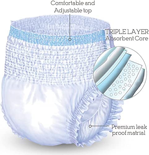 Unique Wellness-Absorbent Underwear (Pull-Ups) Size Medium (19-30 Waist) 64 Count