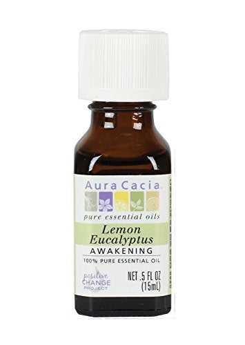 Aura Cacia Aromatherapy Lemon Eucalyptus Essential Oil 1/2 Oz. Bottle