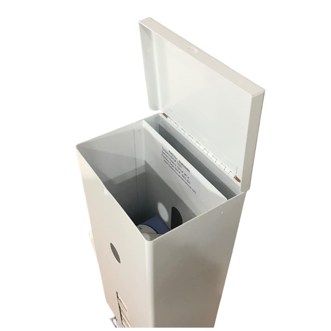 Sanitary Napkin and Tampon Dispenser Prefilled Free Vending White Metal