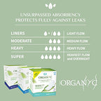 Organyc New and Improved 100% Certified Organic Cotton Inside and Out Overnight Feminine Pads, Heaviest Flow, Super Absorbency 2