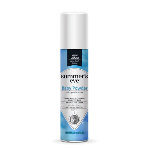Summer's Eve Baby Powder Freshening Deodorant Spray, 2 Oz. (Pack of 5)