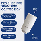 Snugell Pro Hose Connector for CPAP Hoses - Compatible with ResMed AirMini Original Hose and Any 22mm CPAP Mask - Travel-Friendly, Easy to Use