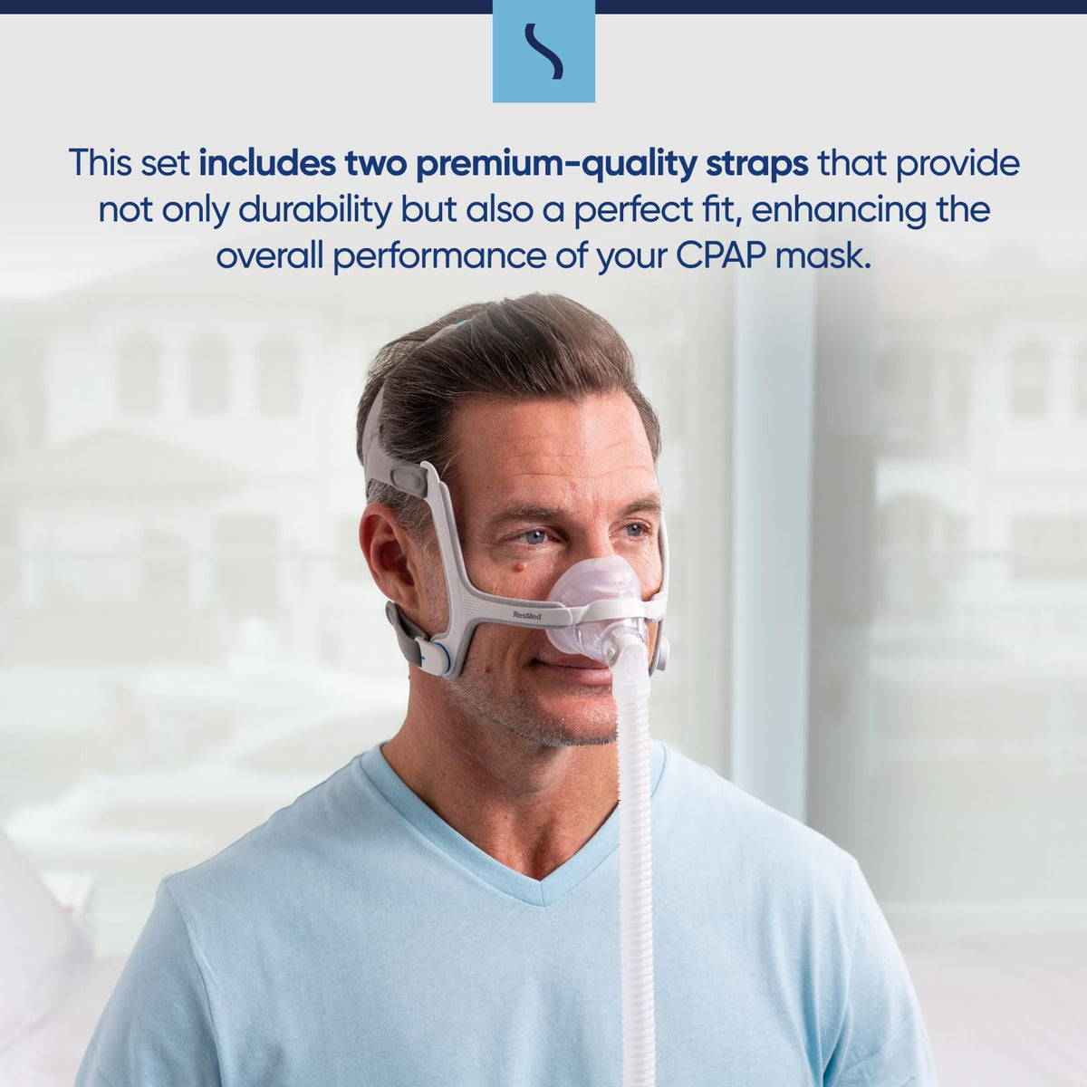 Replacement Straps for AirFit ResMed N20 Large Nasal Pillow CPAP Mask by Snugell (2-Pack)