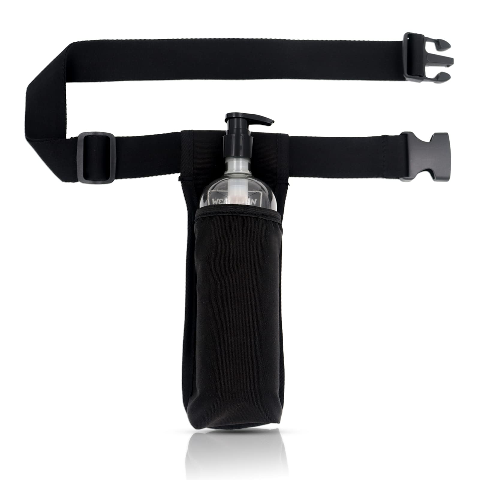 WEARWAN Massage Oil Holster, Adjustable and Durable Massage Holster,Bag only, Bottle not Included (1B-Black)