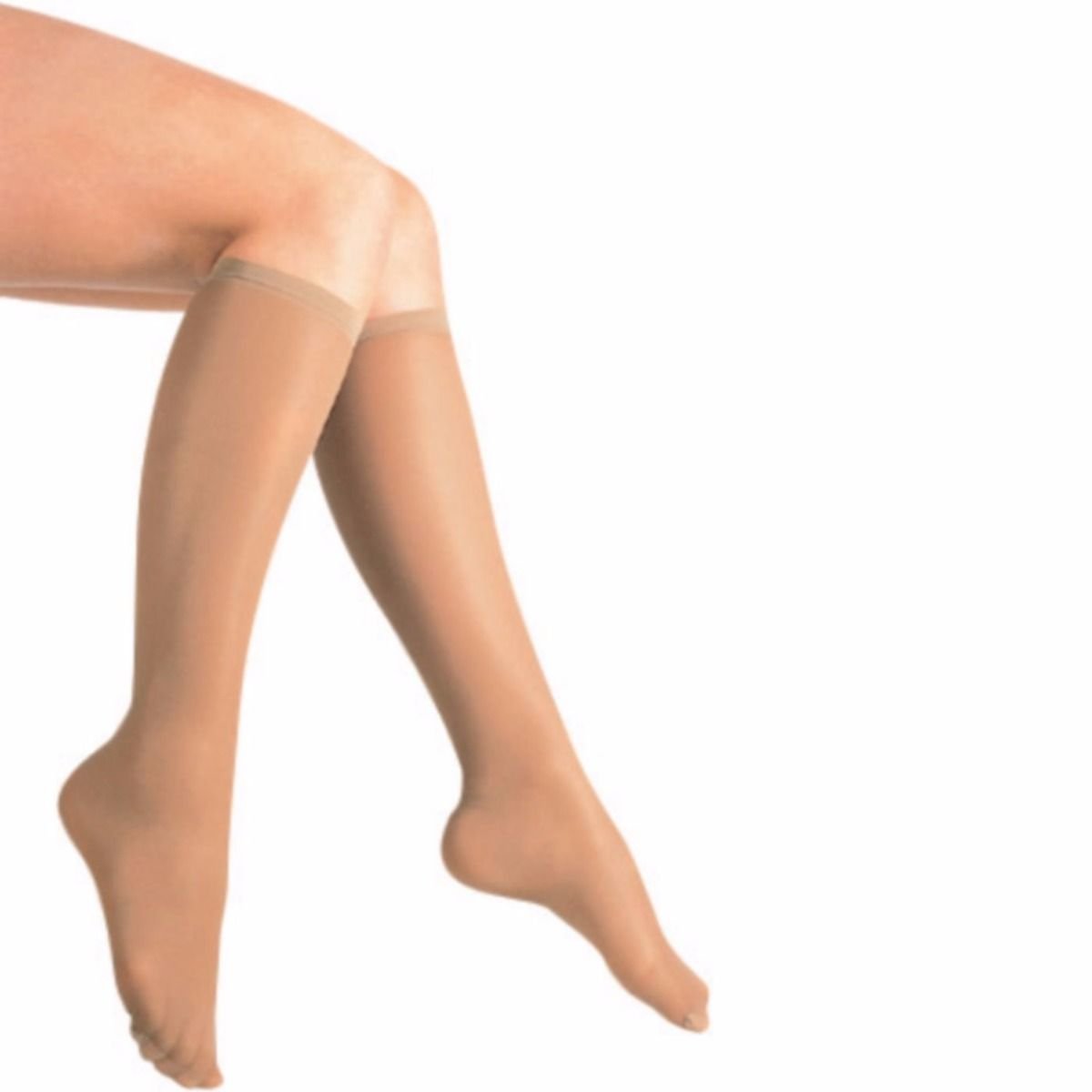 Ladies Sheer Support Knee High Stockings, Medium, 15-20mmHg