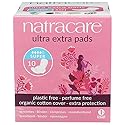 Natracare Ultra Extra Pads with Wings, Super, Individually Wrapped, Made with Certified Organic Cotton, Ecologically Certified C