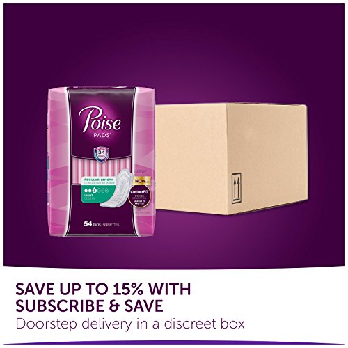 Poise Ultra Thin Pads Long Length Light Absorbency 24 Count (2 Pack)