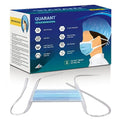 Quarant Meltblown Fabric 3 Ply Tie On Disposable Face Mask With Nose Clip (Blue, Pack Of 50) For Unisex