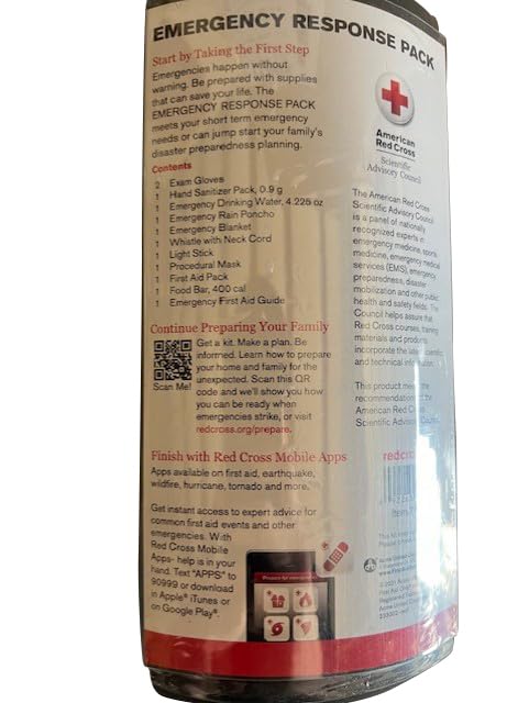 American Red Cross Officially Licensed Product, Emergency Response Pack, First Aid Essentials, Fully Stocked First Responder Kit